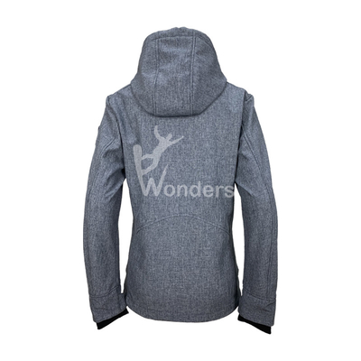 Waterproof Windproof Ladies Soft Shell Waterproof Jacket Dyed