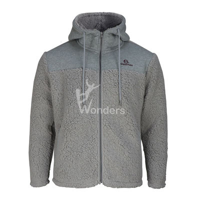 ผู้ชาย 100% รีไซเคิล Sherpa ผ้าใบเสื้อผ้า Hybrid Design